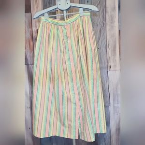 Vintage Components by Susan Bristol striped Pastel midi skirt feminine, grandma